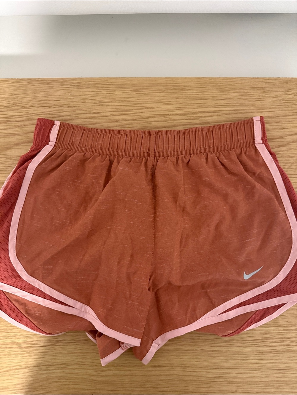 Nike Women’s Rust Running Shorts with Pink Trim